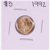 Image 1 : 1992 $5 American Gold Eagle Coin