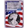 Image 1 : 2019-W $1 Proof American Silver Eagle Coin NGC PF70 Ultra Cameo Congratulations Flag