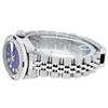 Image 8 : Rolex Ladies Stainless Steel Blue Vignette Diamond & Sapphire Datejust Wristwatch