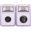 Image 1 : Lot of 1967 SMS Washington Quarter & Kennedy Half Dollar Coins NGC MS67 Cameo