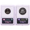 Image 2 : Lot of 1967 SMS Washington Quarter & Kennedy Half Dollar Coins NGC MS67 Cameo