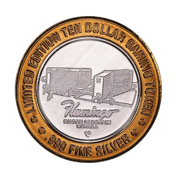 .999 Fine Silver Flamingo Casino Laughlin, NV $10 Limited Edition Gaming Token