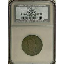 1723/2 1/2P Hibernia Halfpenny F12 CSN