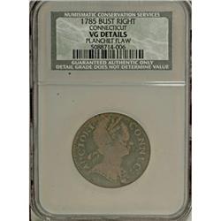 1785 COPPER Connecticut Copper, Bust Right VG8 CSN
