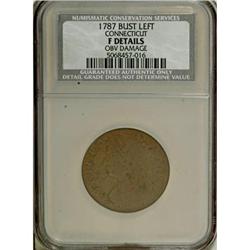 1787 COPPER Connecticut Copper, Draped Bust Left F12 C