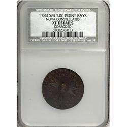 1783 COPPER Nova Constellatio Copper, Pointed Rays, Sma