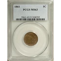 1861 1C MS63 PCGS