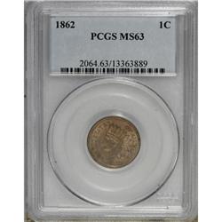 1862 1C MS63 PCGS