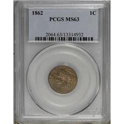 1862 1C MS63 PCGS