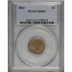 1863 1C MS63 PCGS