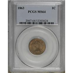1863 1C MS64 PCGS