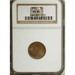 1863 1C MS64 NGC