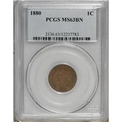 1880 1C Brown MS63 PCGS