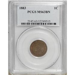 1883 1C Brown MS63 PCGS