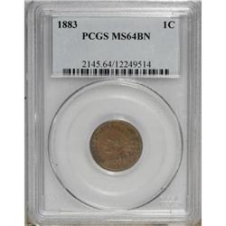 1883 1C Brown MS64 PCGS