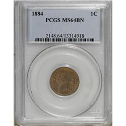 1884 1C Brown MS64 PCGS