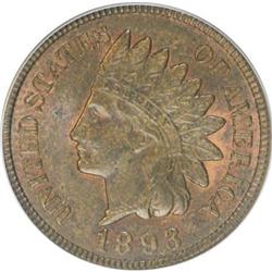 1893 1C Red and Brown MS64 PCGS