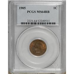 1905 1C Red and Brown MS64 PCGS