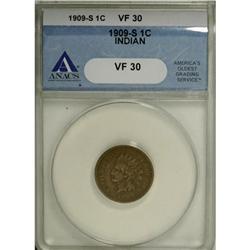 1909-S 1C VF30 ANACS