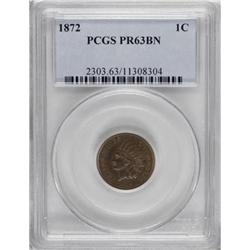 1872 1C Brown PR63 PCGS