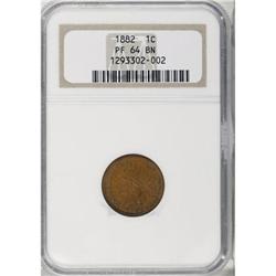 1882 1C Brown PR64 NGC