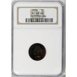 1898 1C Red and Brown PR63 NGC
