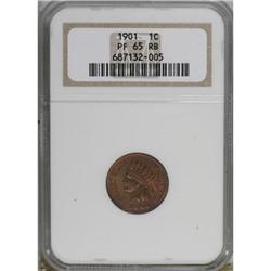 1901 1C Red and Brown PR65 NGC