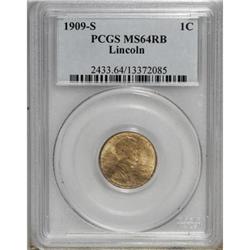 1909-S 1C Red and Brown MS64 PCGS