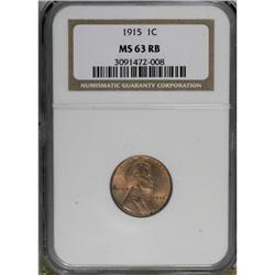 1915 1C Red and Brown MS63 NGC