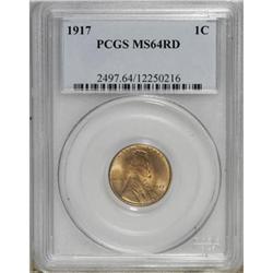 1917 1C Red MS64 PCGS