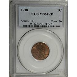 1918 1C Red MS64 PCGS