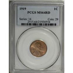 1919 1C Red MS64 PCGS
