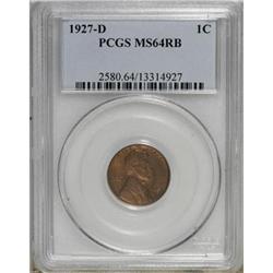 1927-D 1C Red and Brown MS64 PCGS