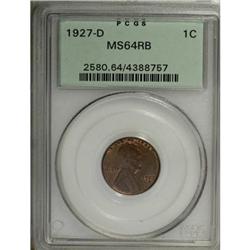 1927-D 1C Red and Brown MS64 PCGS