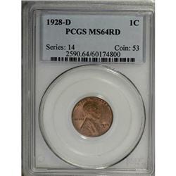 1928-D 1C Red MS64 PCGS