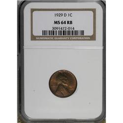 1929-D 1C Red and Brown MS64 NGC