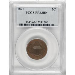 1871 2C Brown PR63 PCGS