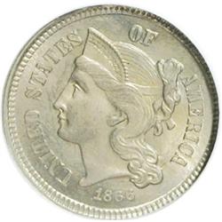 1866 3CN MS63 NGC