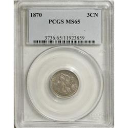 1870 3CN MS65 PCGS