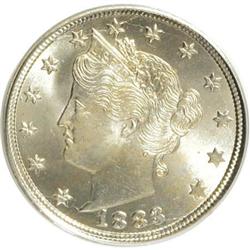 1883 5C With Cents MS65 PCGS