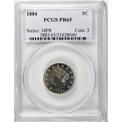 1884 5C PR65 PCGS
