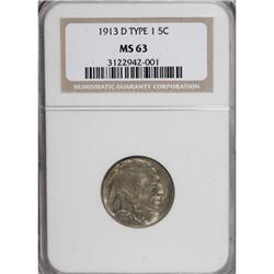 1913-D 5C Type One MS63 NGC