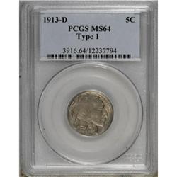 1913-D 5C Type One MS64 PCGS