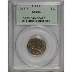 1916-S 5C MS64 PCGS