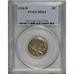 1934-D 5C MS64 PCGS