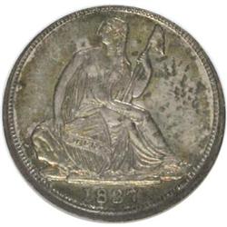 1837 H10C No Stars, Large Date (Curl Top 1) MS61 NGC