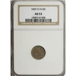 1859-O H10C AU53 NGC