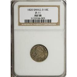 1820 10C Small 0 AU58 NGC