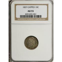 1837 10C AU55 NGC