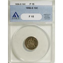 1856-S 10C F15 ANACS